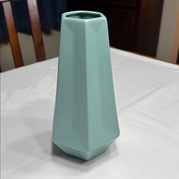 IKEA Livslang hexagon stoneware vase. 8” tall - Picture 2 of 6